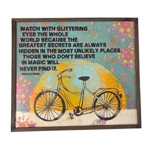 Roald Dahl Wooden Wall Hanging